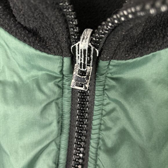 Vintage Pro Player Green Bay Packers Reversible Jacket Green Black Fleece Sz XL - Picture 3 of 9